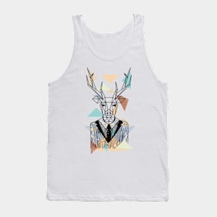 Geometric  Deer Tank Top